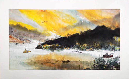 Sunset over Lantau Island 夕陽斜照大嶼山